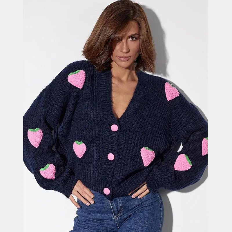 The Sweet Strawberry Snuggle Cardigan