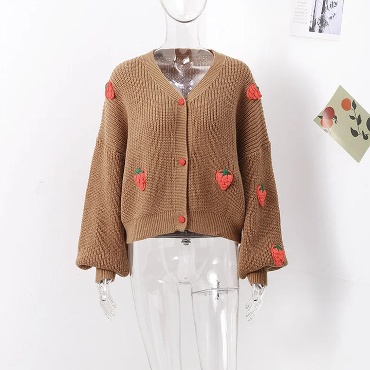 The Sweet Strawberry Snuggle Cardigan