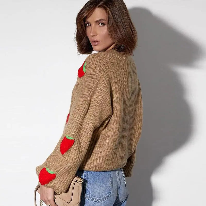 The Sweet Strawberry Snuggle Cardigan